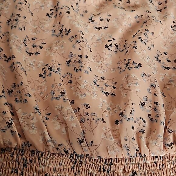 Honey Chelsea Women's Floral Ruffled Long Sleeves Mini Dress XS Pink - Picture 15 of 16